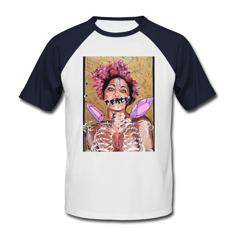 Männer Baseball-T-Shirt Peace