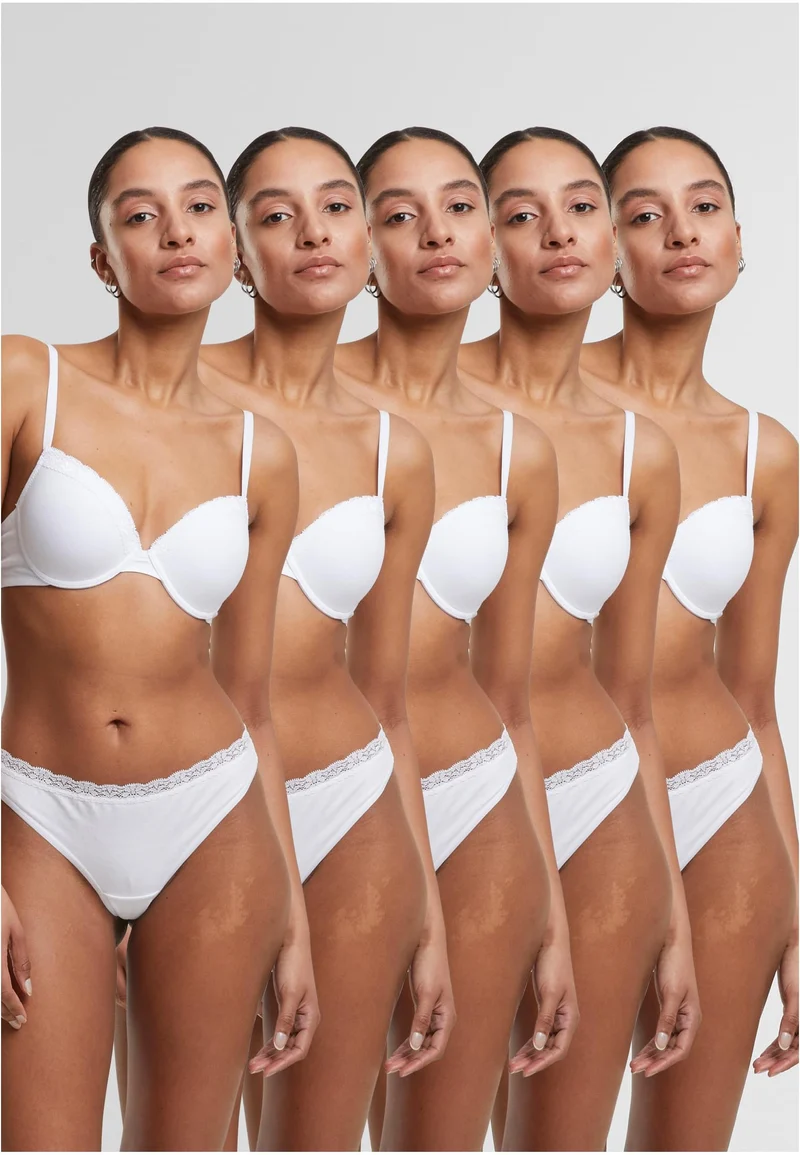 UC Basic Cotton Tanga Lace 5-Pack