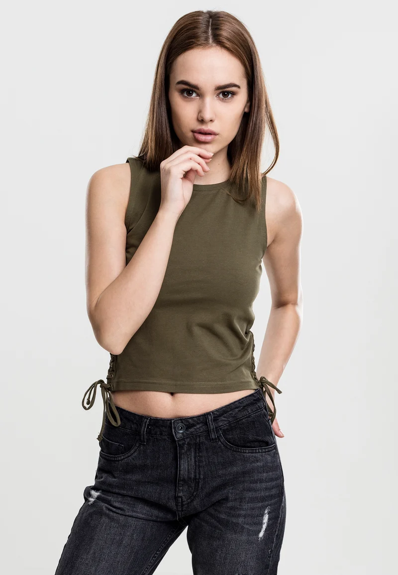 UC Lace Up Cropped Top