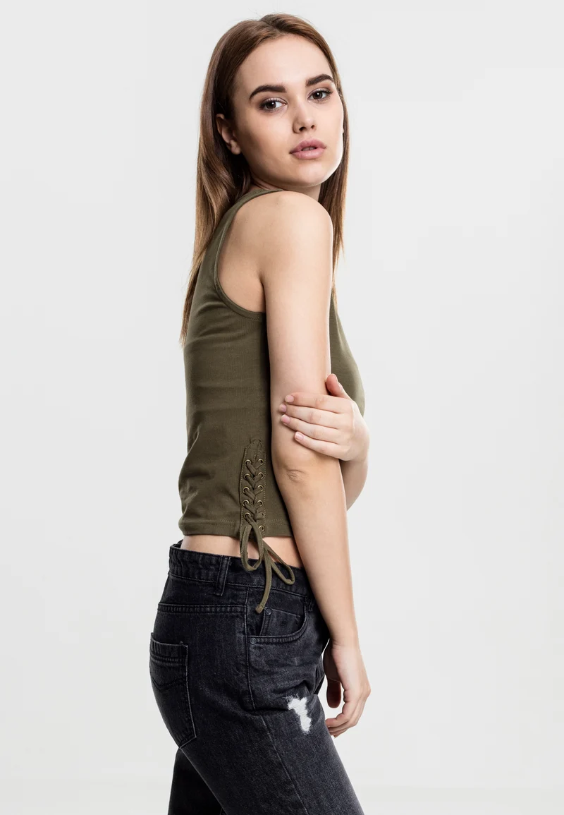 UC Lace Up Cropped Top