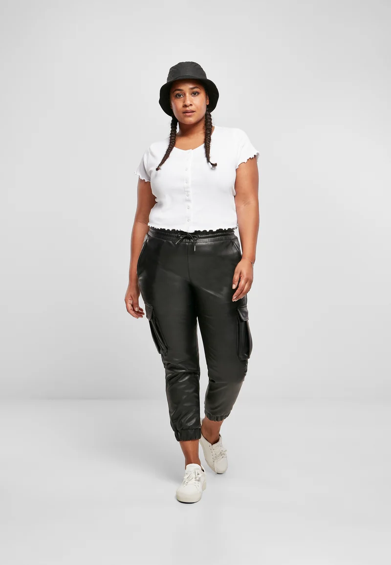 UC Faux Leather Cargo Pants