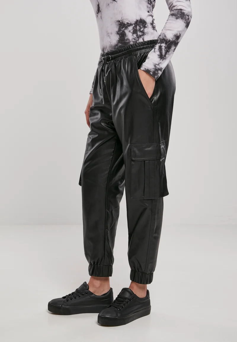 UC Faux Leather Cargo Pants