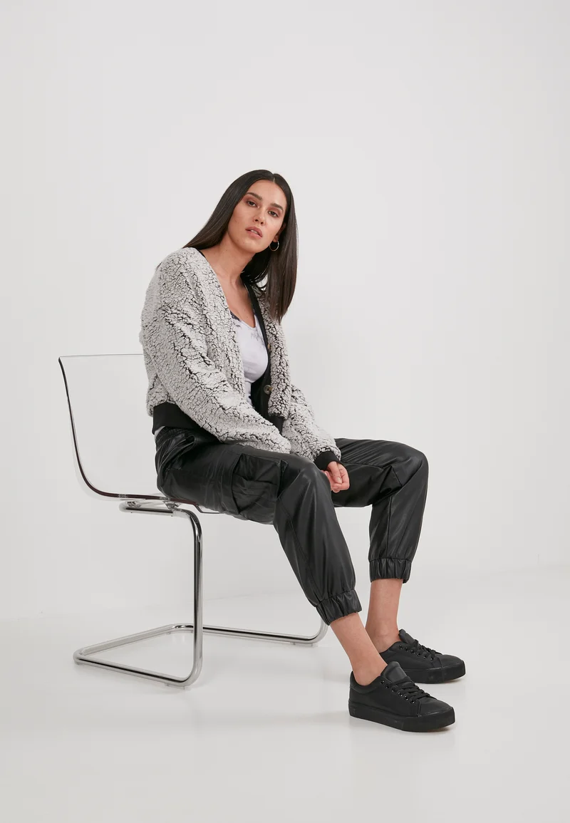 UC Faux Leather Cargo Pants