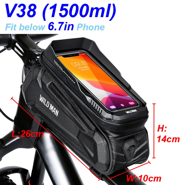 Fahrrad Tasche Rahmentasche Handy Halterung Fahrrad wasserdicht Oberrohrtasche