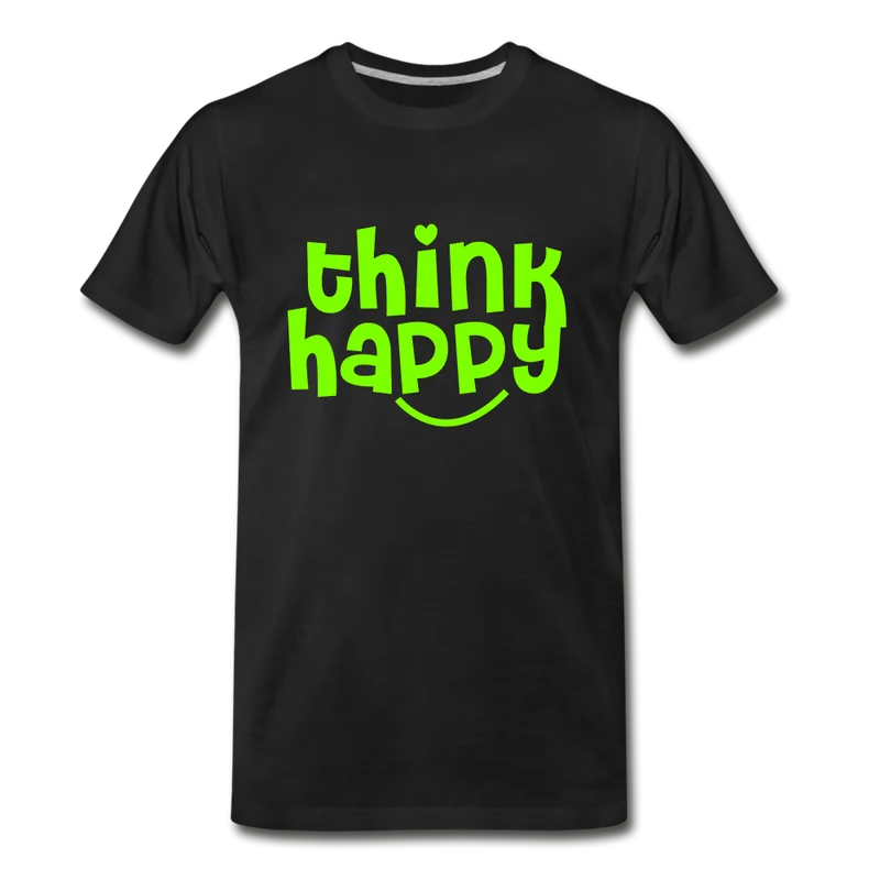 Männer Premium Bio T-Shirt Think Happy