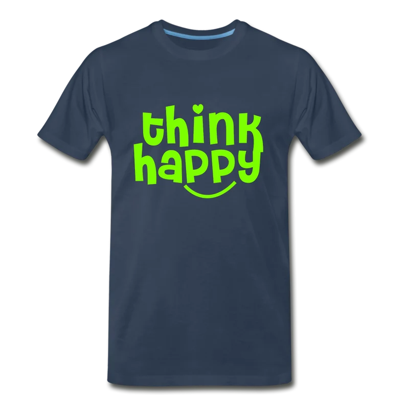 Männer Premium Bio T-Shirt Think Happy