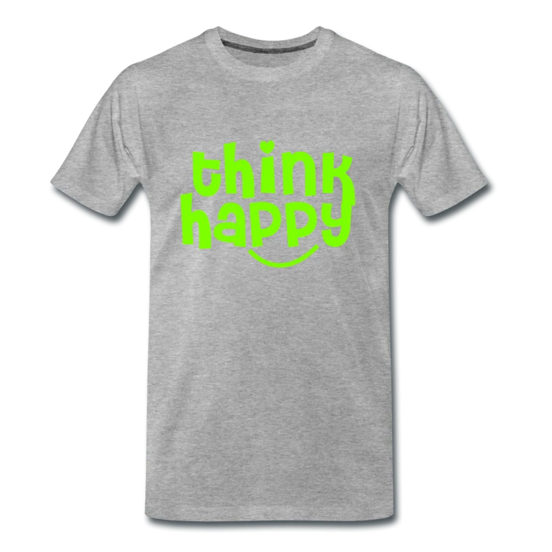 Männer Premium Bio T-Shirt Think Happy