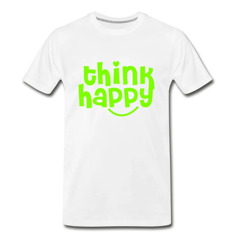 Männer Premium Bio T-Shirt Think Happy