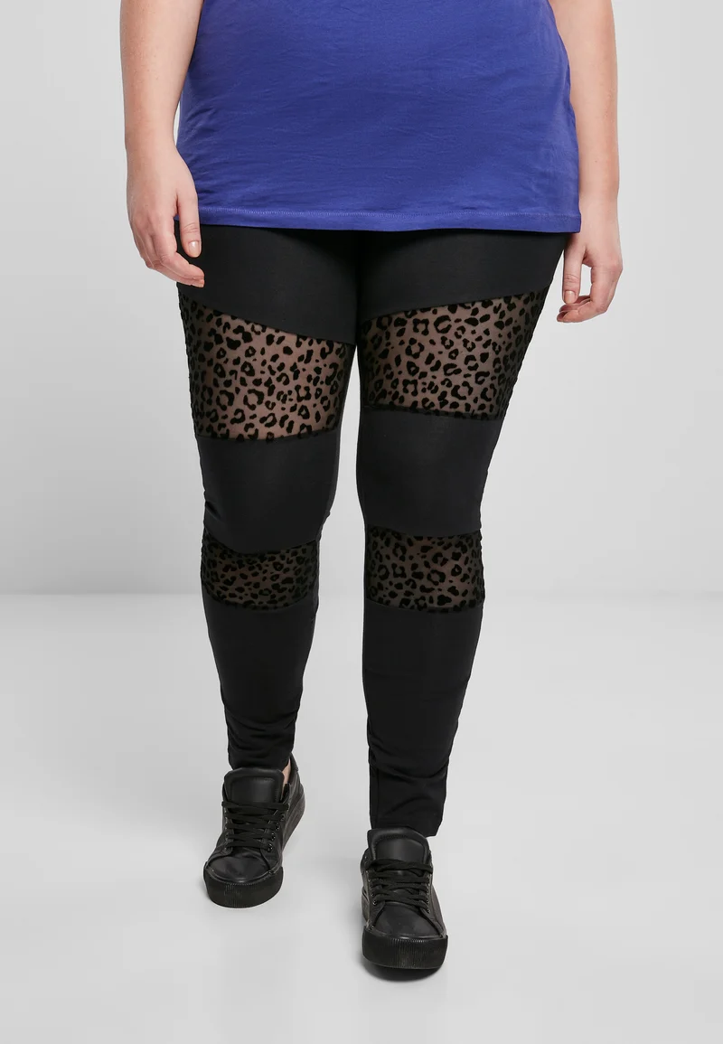 UC Flock Lace Inset Tights