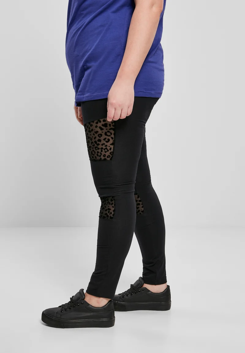 UC Flock Lace Inset Tights
