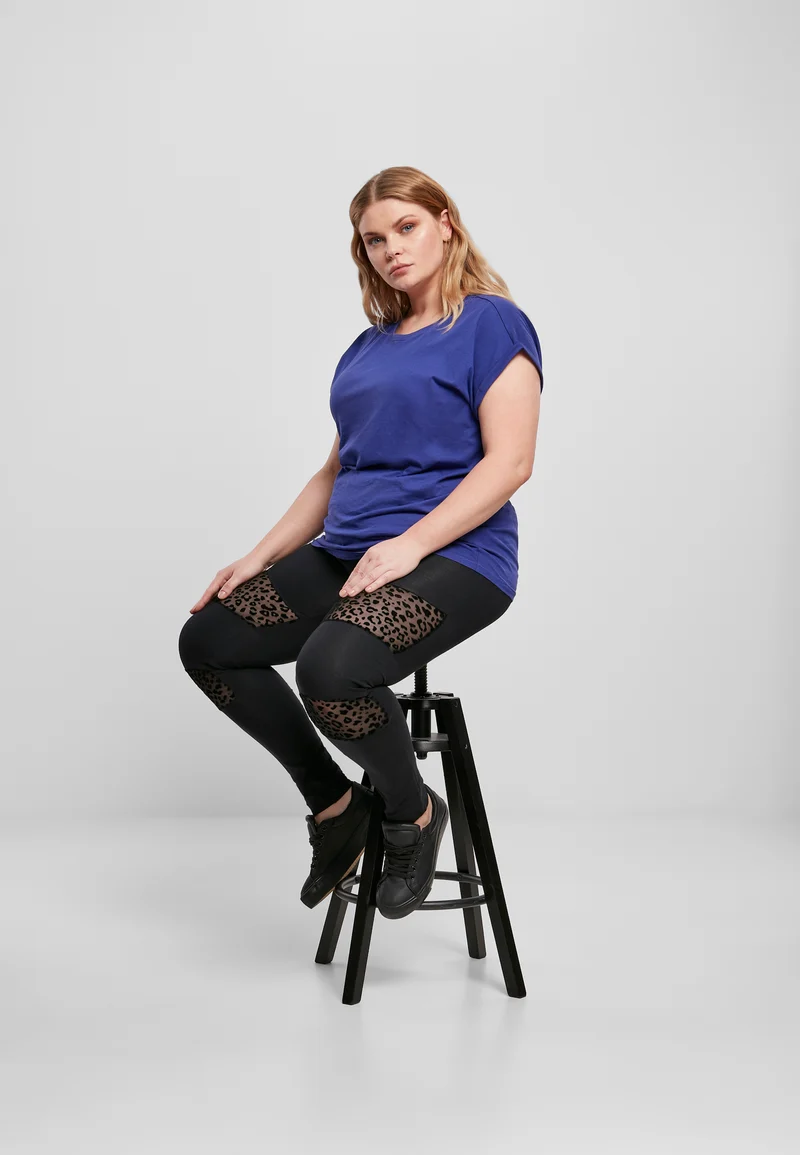 UC Flock Lace Inset Tights