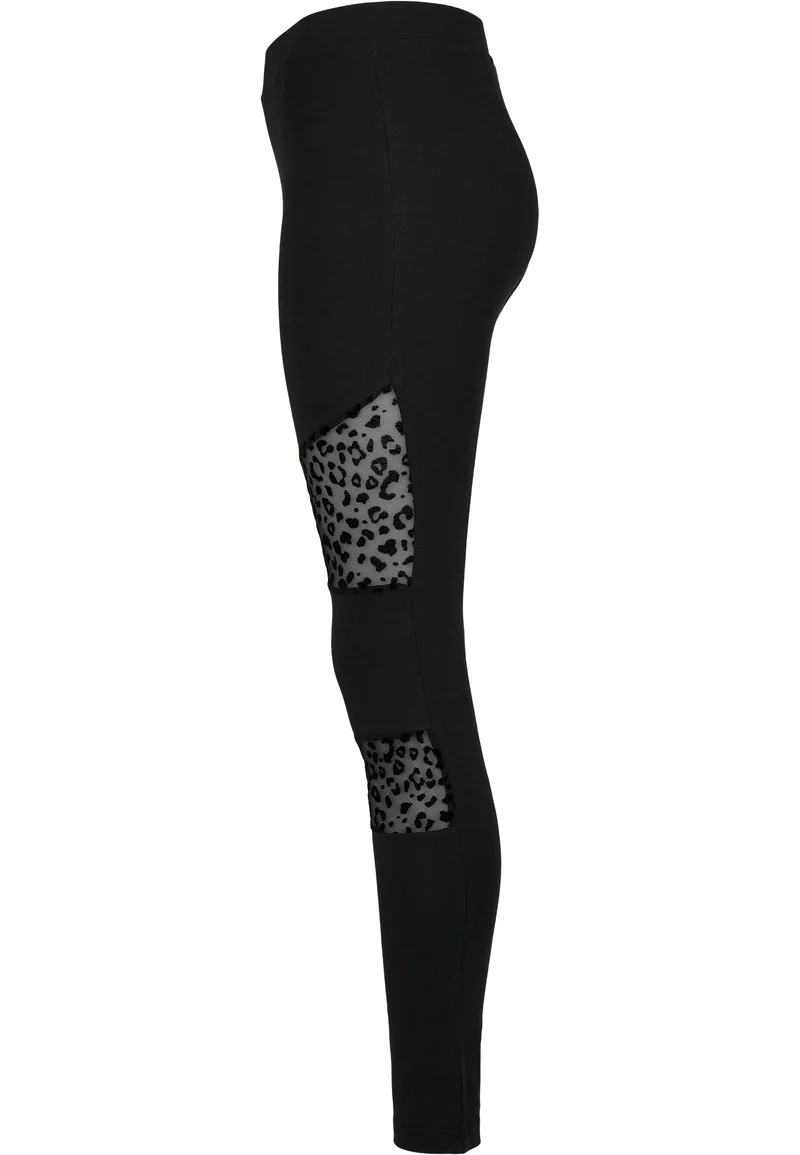 UC Flock Lace Inset Tights