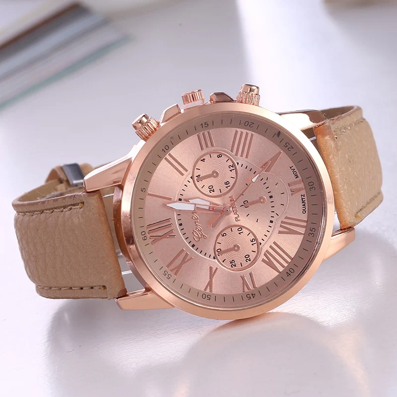 Fashion Frauen Luxus Quarzuhr Uhr