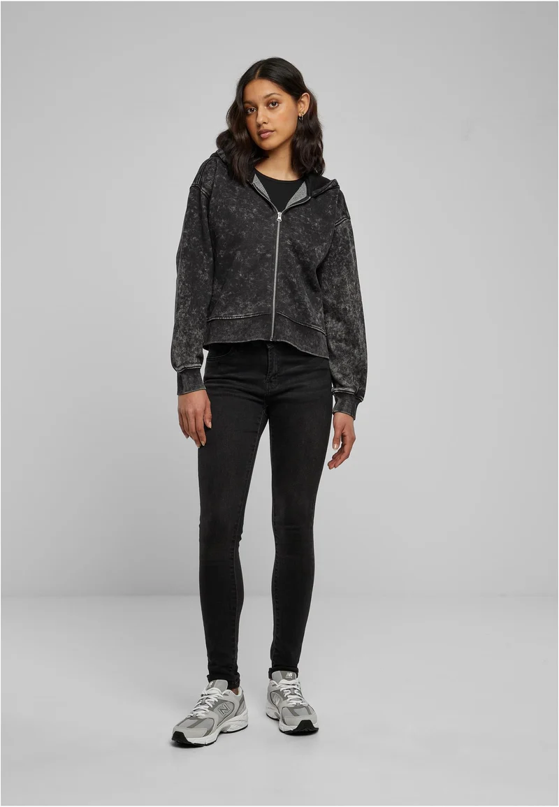 UC Short Oversized Towel Washed Zip Hoody
