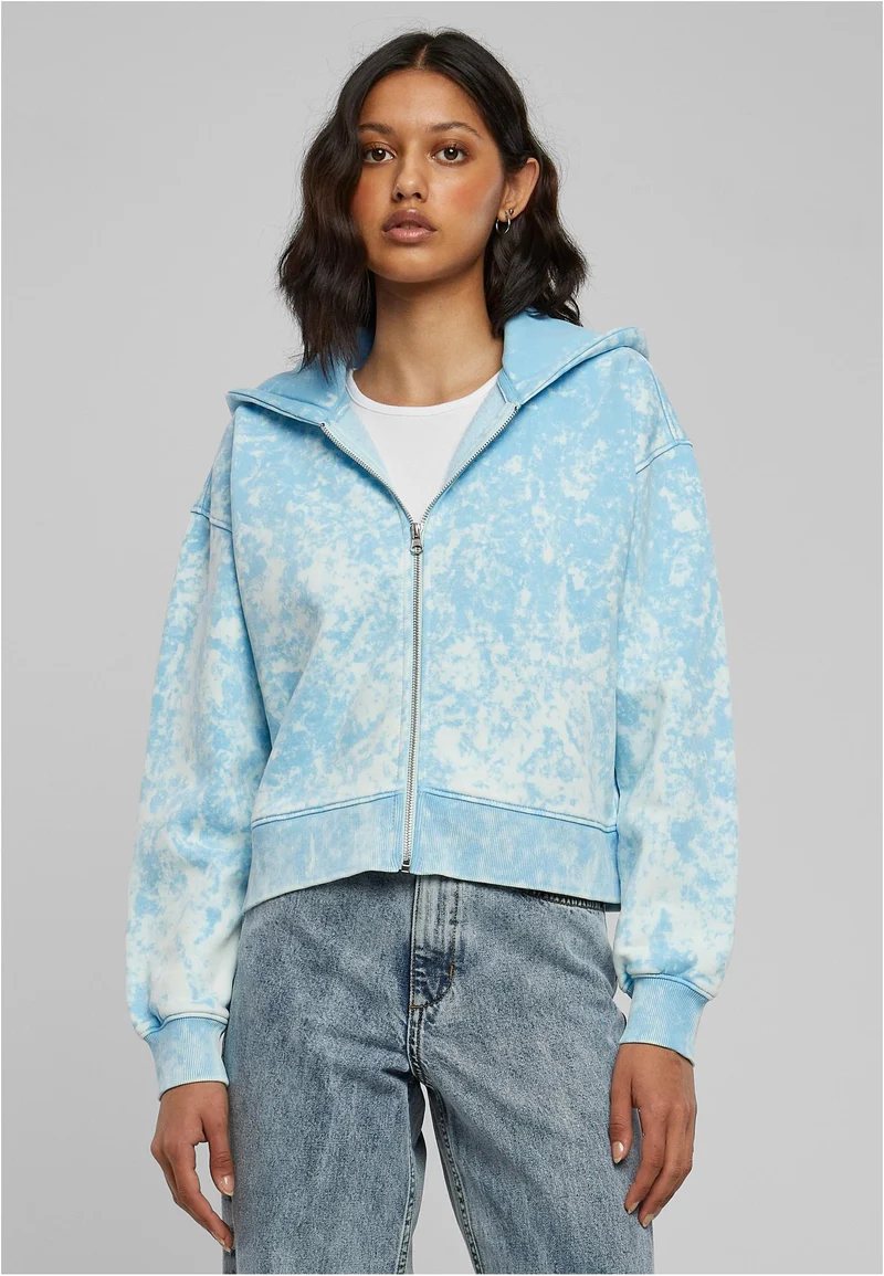 UC Short Oversized Towel Washed Zip Hoody
