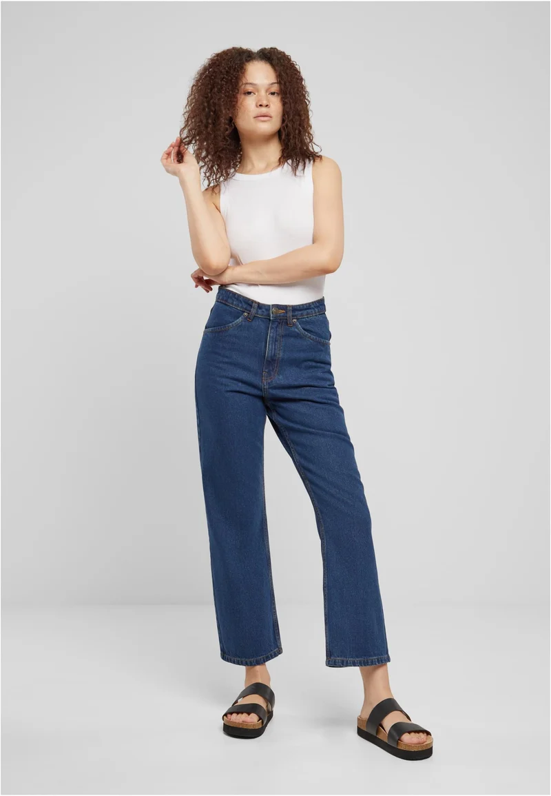 UC Cropped Straight Leg Denim Pants