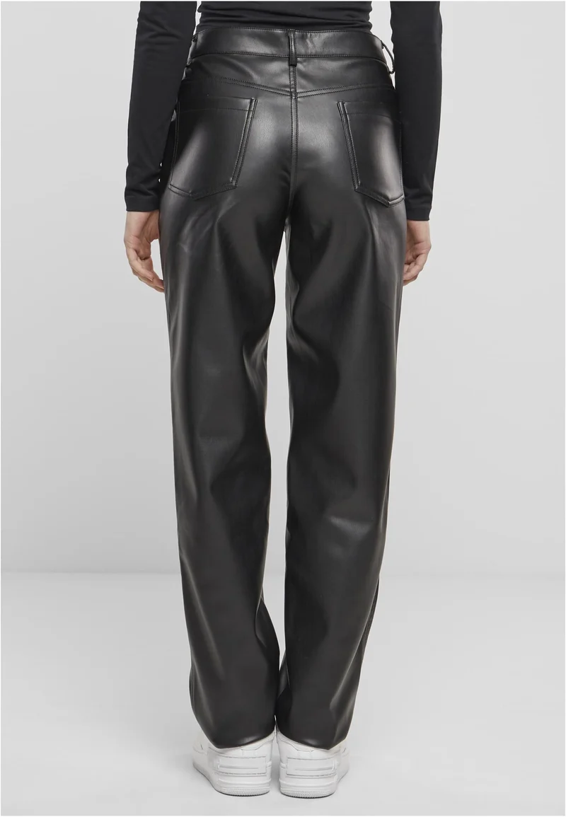 UC Straight Leg Synthetic Leather Pants