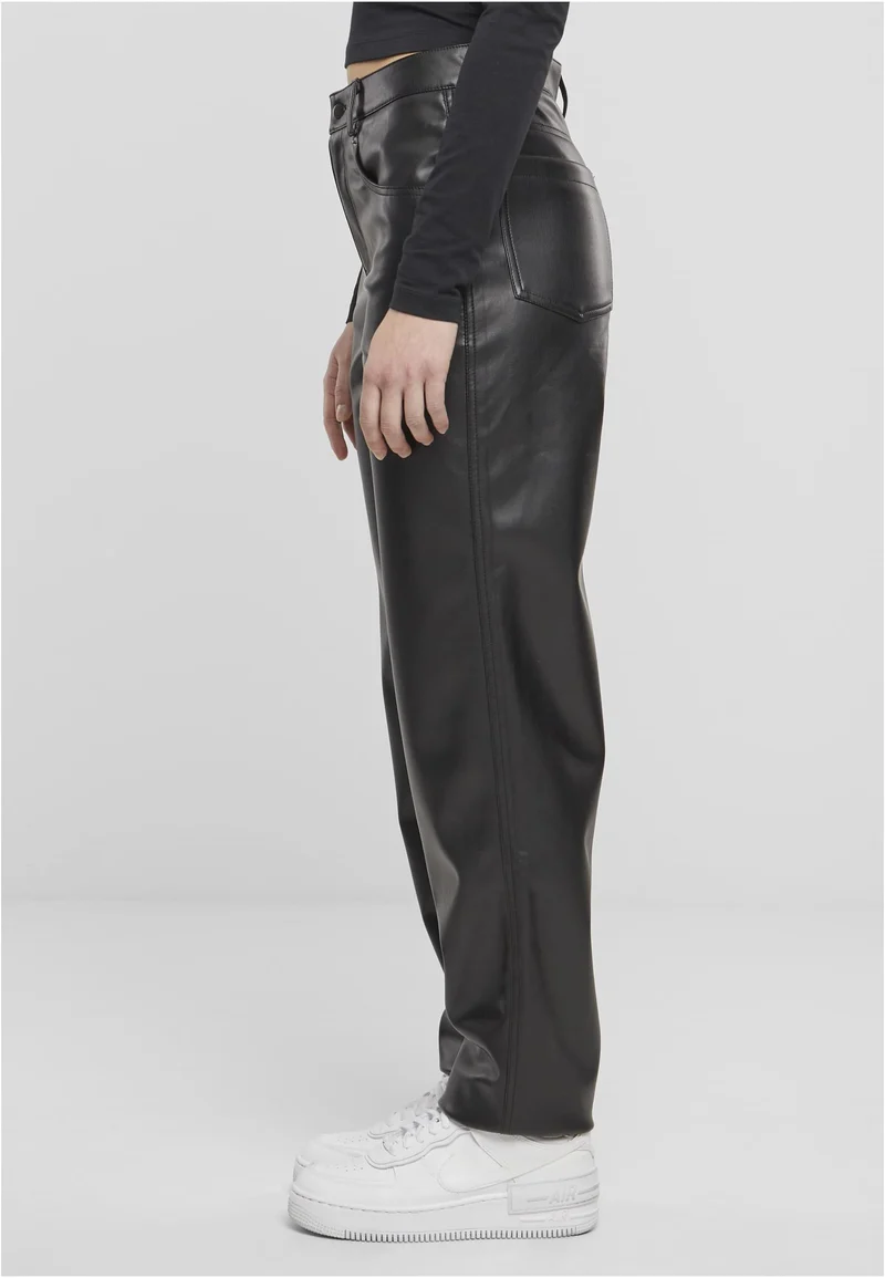 UC Straight Leg Synthetic Leather Pants