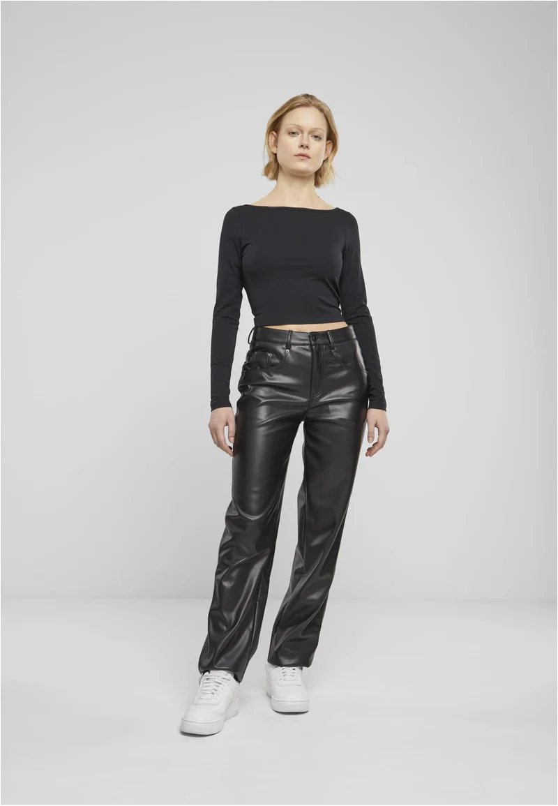 UC Straight Leg Synthetic Leather Pants