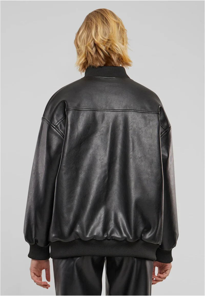 UC Synthetic Leather Bomber Jacket