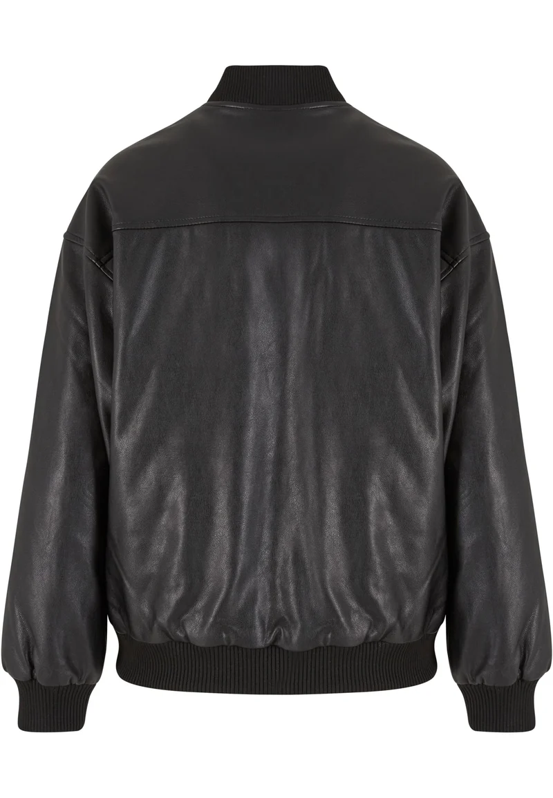 UC Synthetic Leather Bomber Jacket