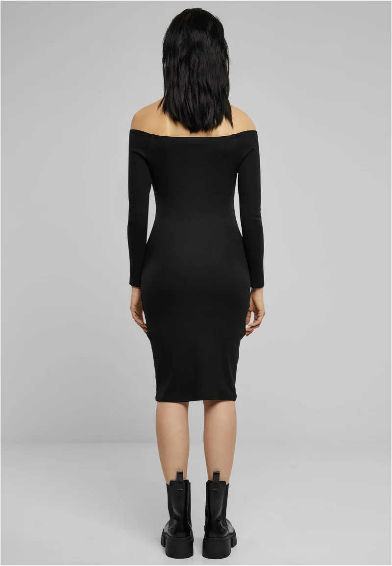UC Off Shoulder Longsleeve Rib Dress