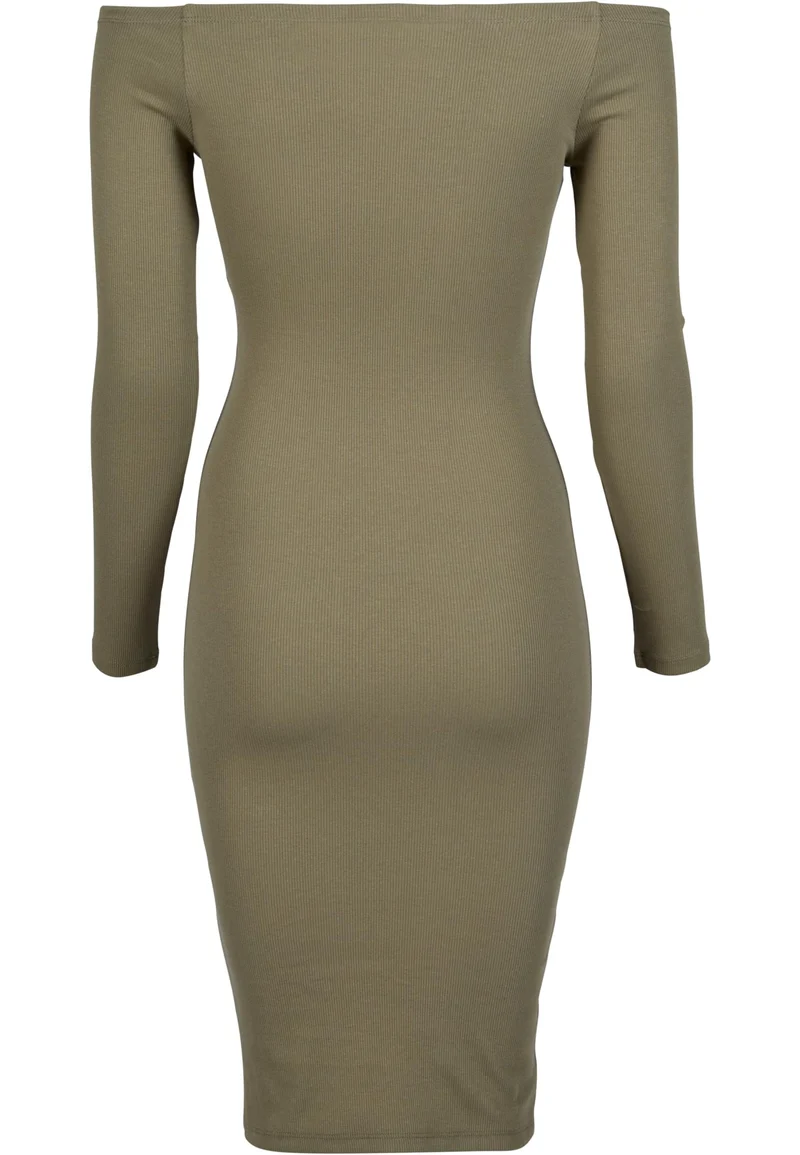 UC Off Shoulder Longsleeve Rib Dress