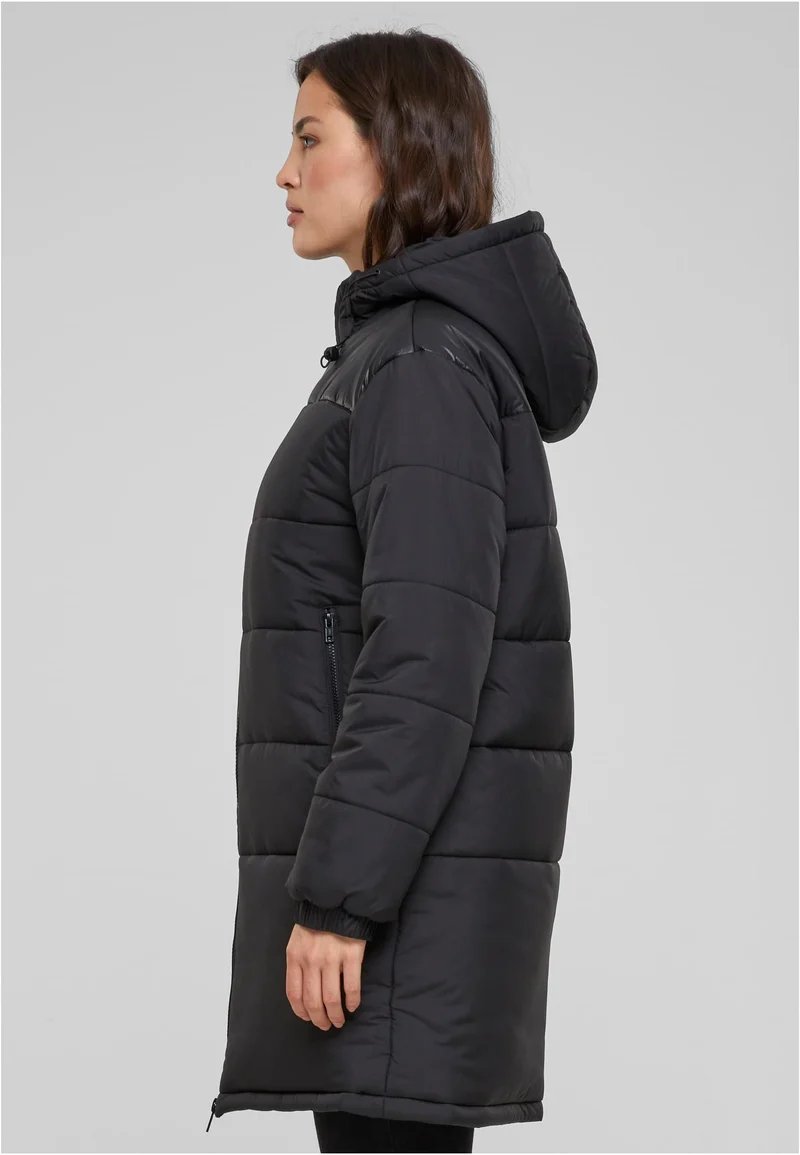 UC Hooded Mixed Puffer Coat