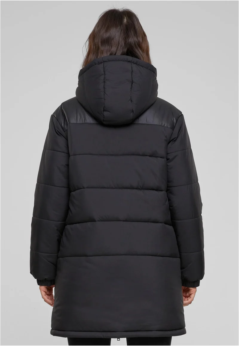 UC Hooded Mixed Puffer Coat