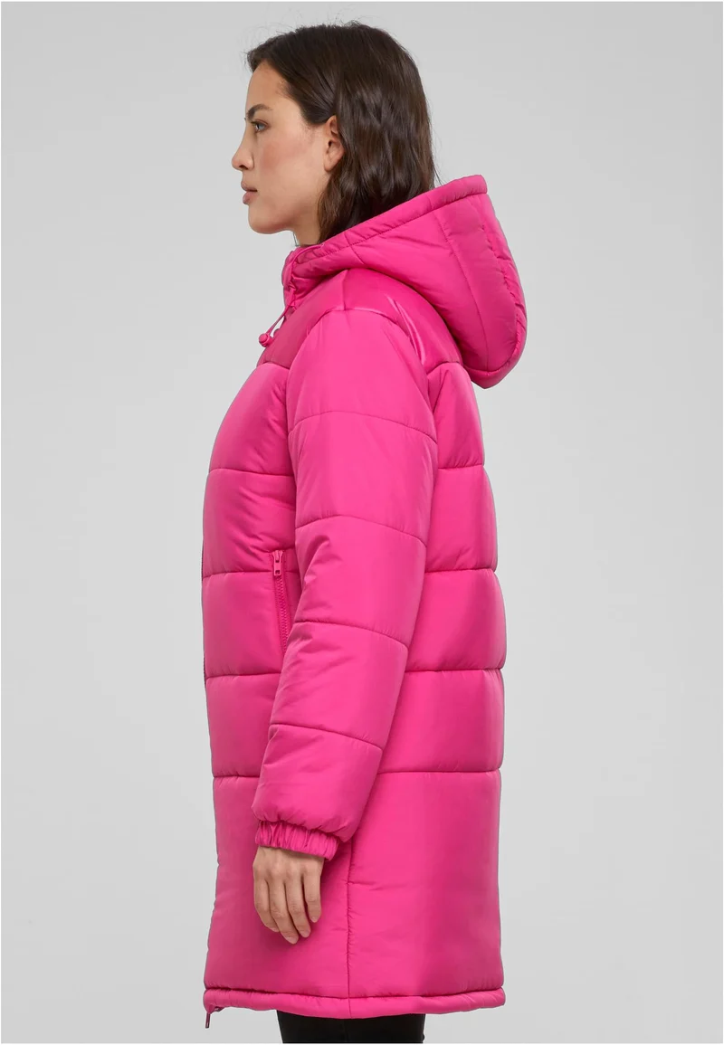 UC Hooded Mixed Puffer Coat