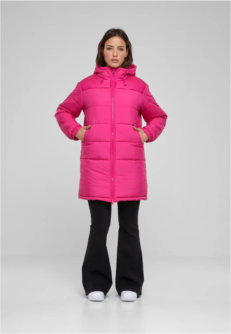 UC Hooded Mixed Puffer Coat