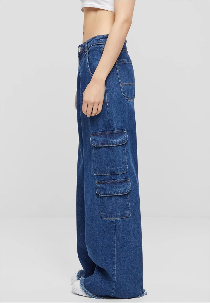 UC Mid Waist Cargo Denim Pants