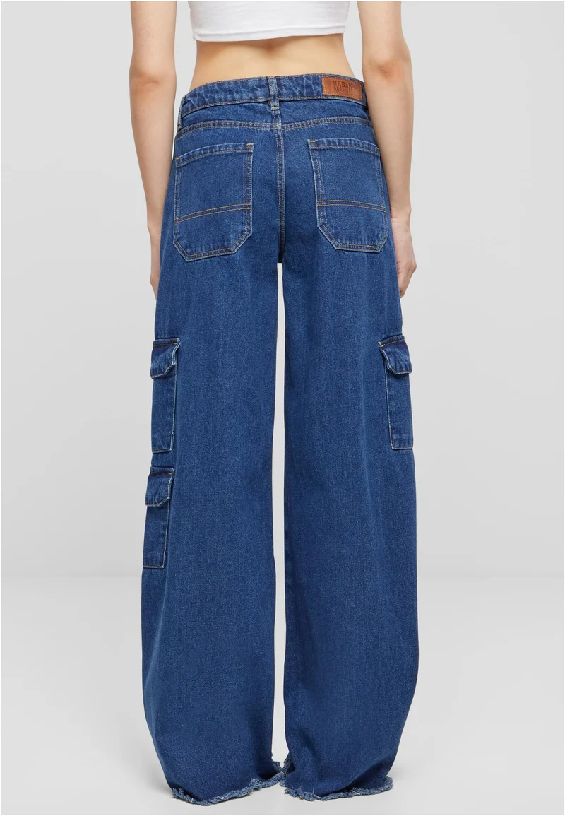 UC Mid Waist Cargo Denim Pants