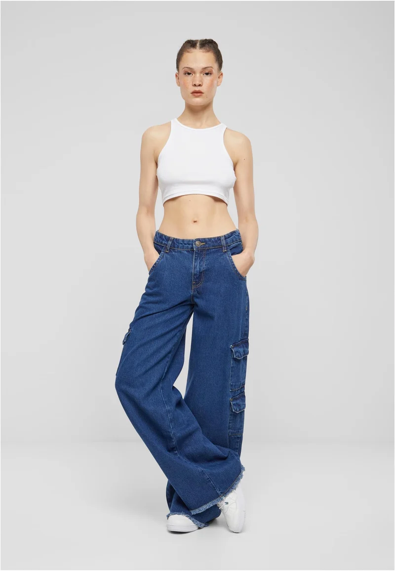 UC Mid Waist Cargo Denim Pants