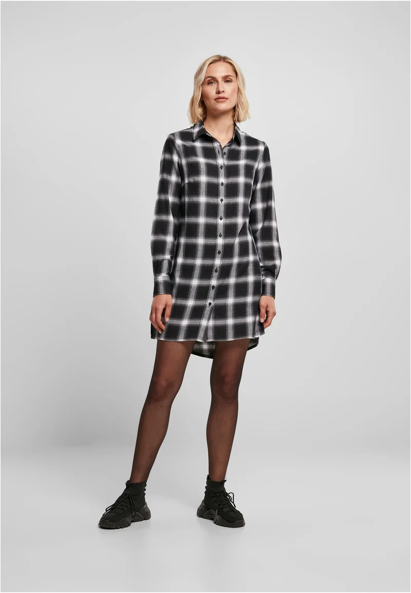 UC Cotton Check Shirt Dress