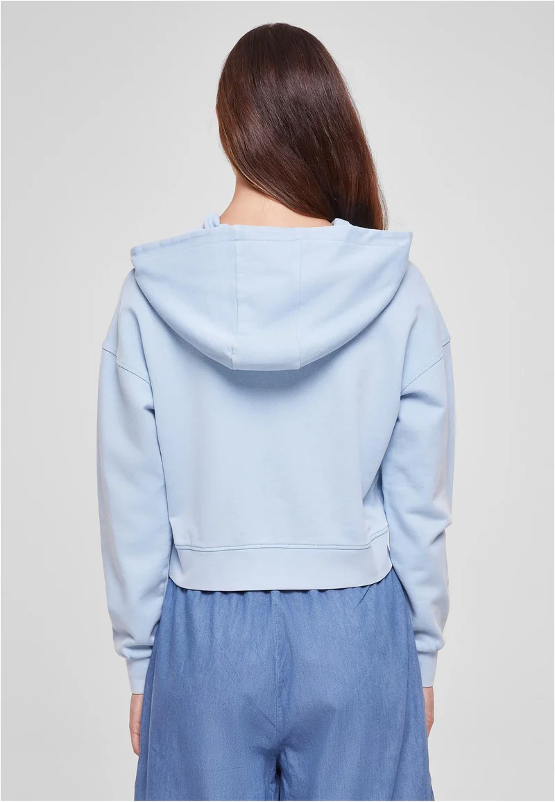 UC Short Flower Embroidery Terry Hoody