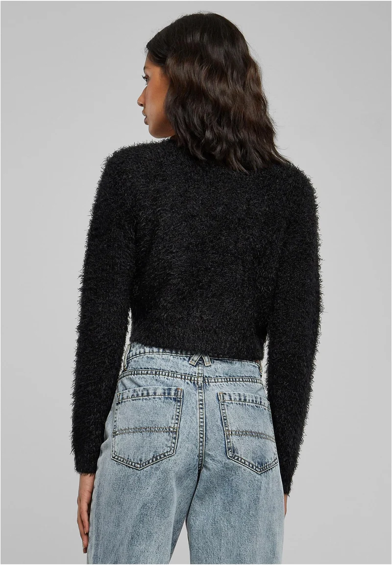 UC Tied Cropped Feather Cardigan