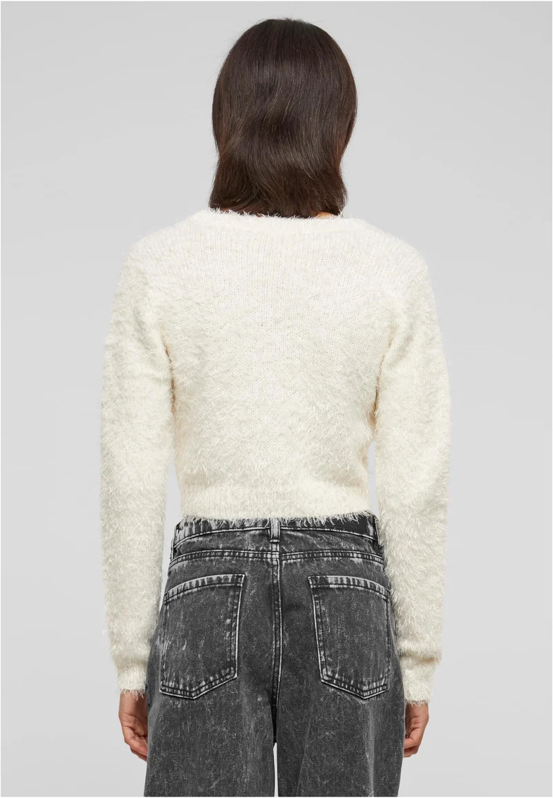 UC Tied Cropped Feather Cardigan