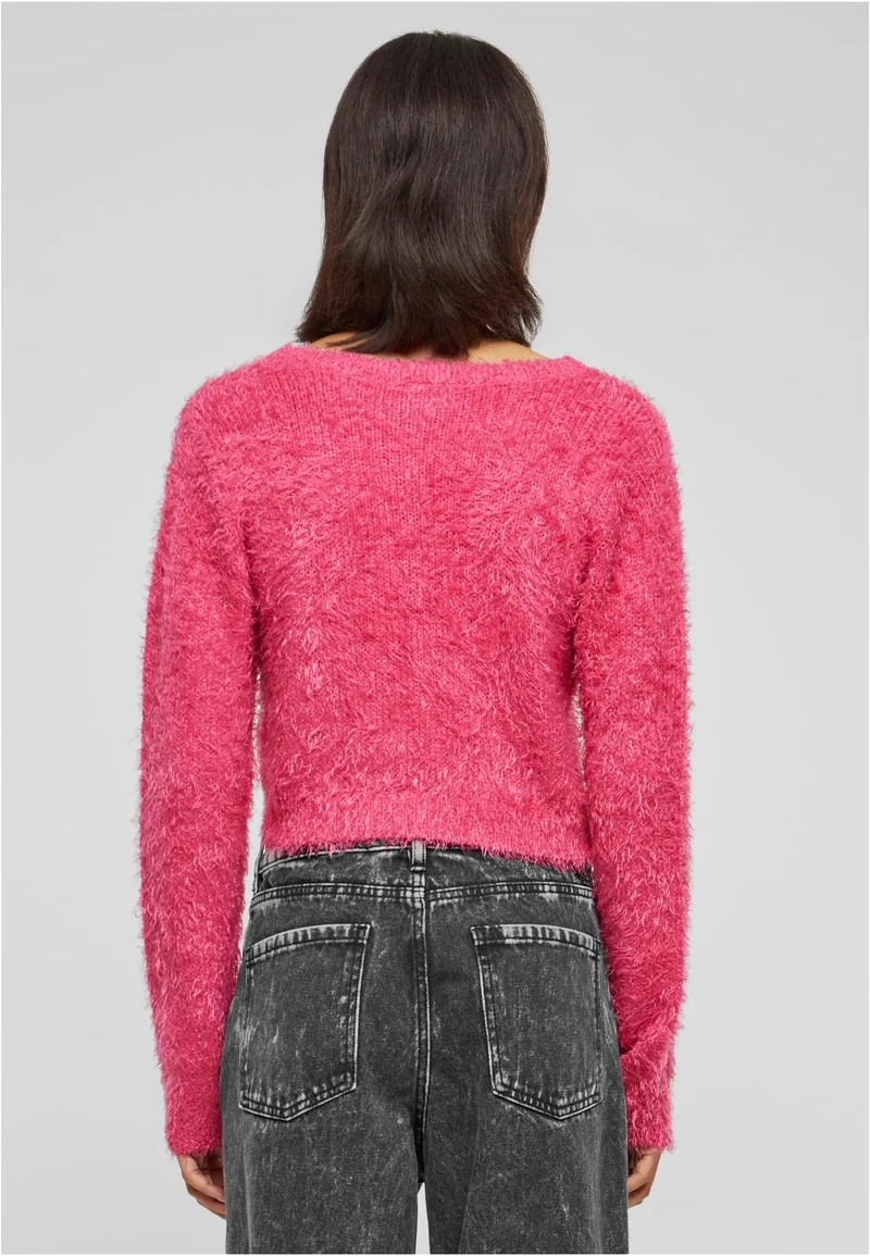 UC Tied Cropped Feather Cardigan