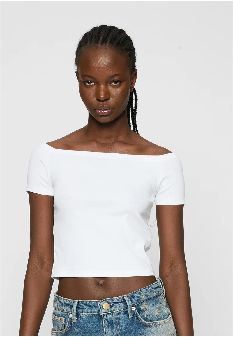 UC Organic Off Shoulder Rib Tee 2-Pack