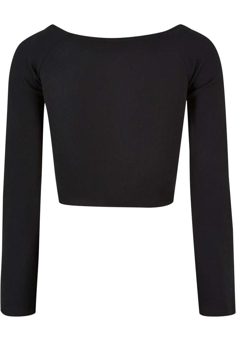 UC Short Rib Wide V-Neck Longsleeve