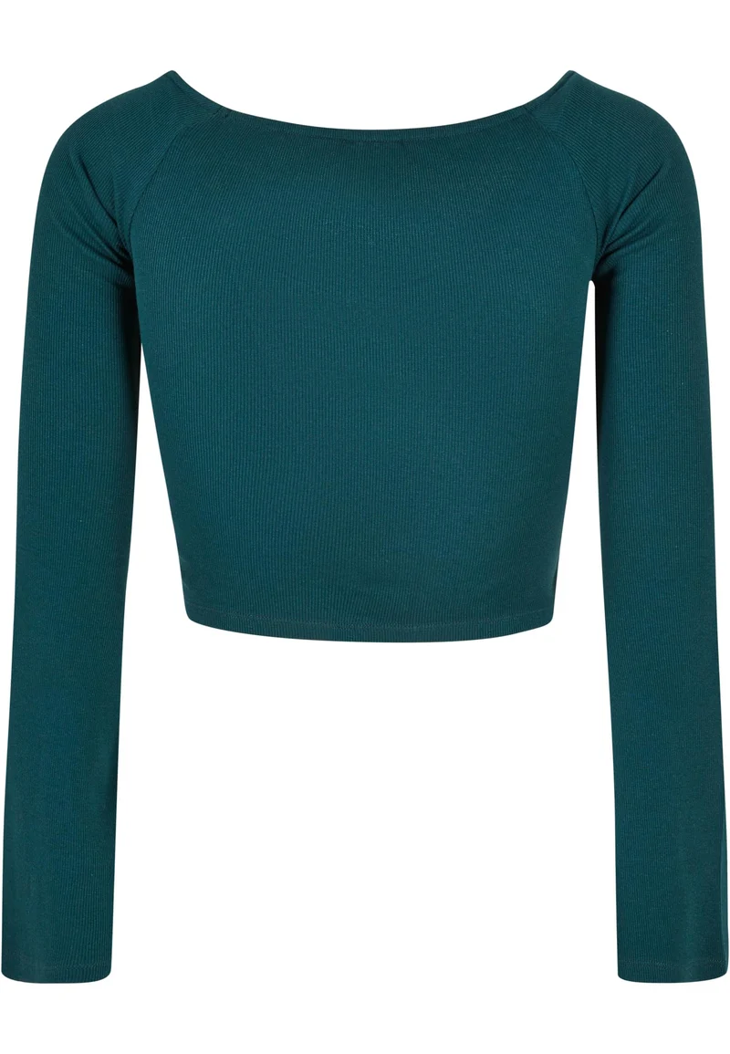 UC Short Rib Wide V-Neck Longsleeve