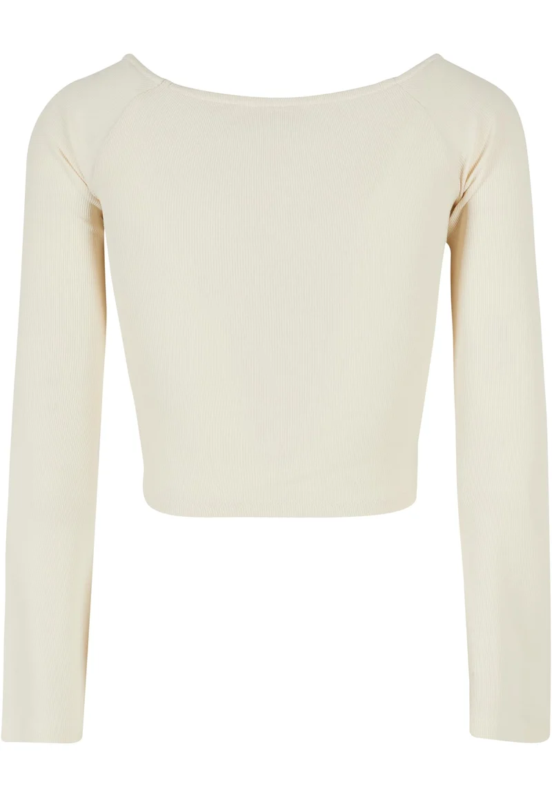 UC Short Rib Wide V-Neck Longsleeve