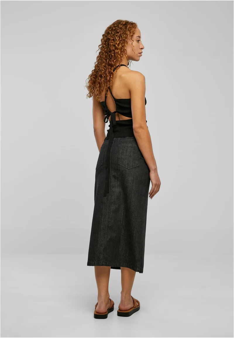 UC Rib Knit Crossed Back Top