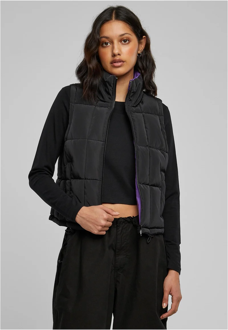 UC Reversible Cropped Puffer Vest