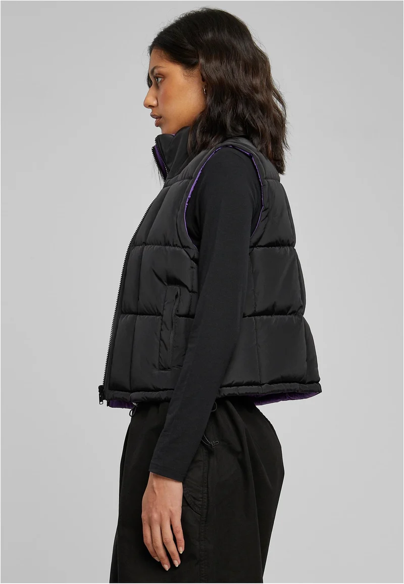 UC Reversible Cropped Puffer Vest
