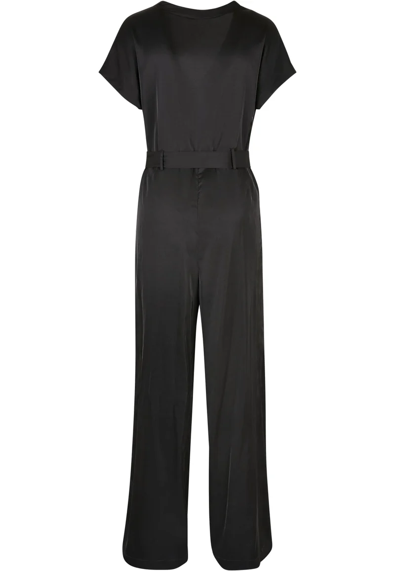 UC Satin Wide Leg Belt Jumpsuit