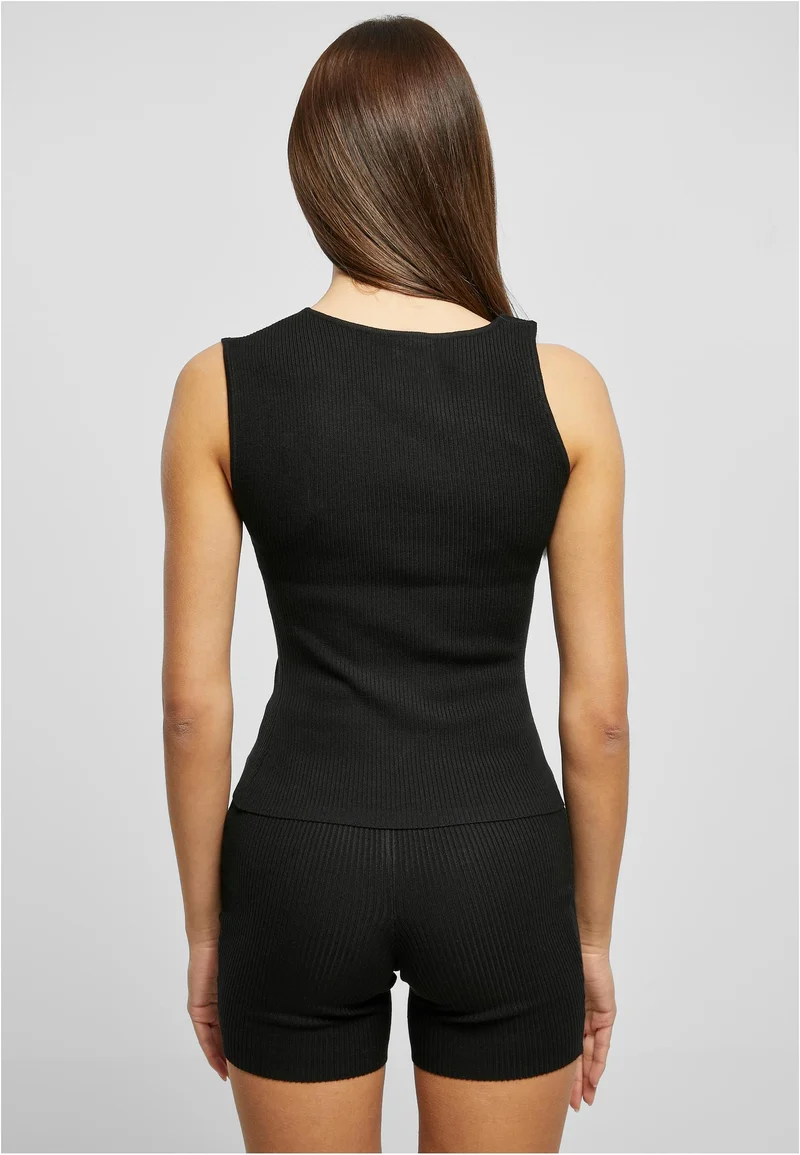 UC Rib Knit Asymmetric Top