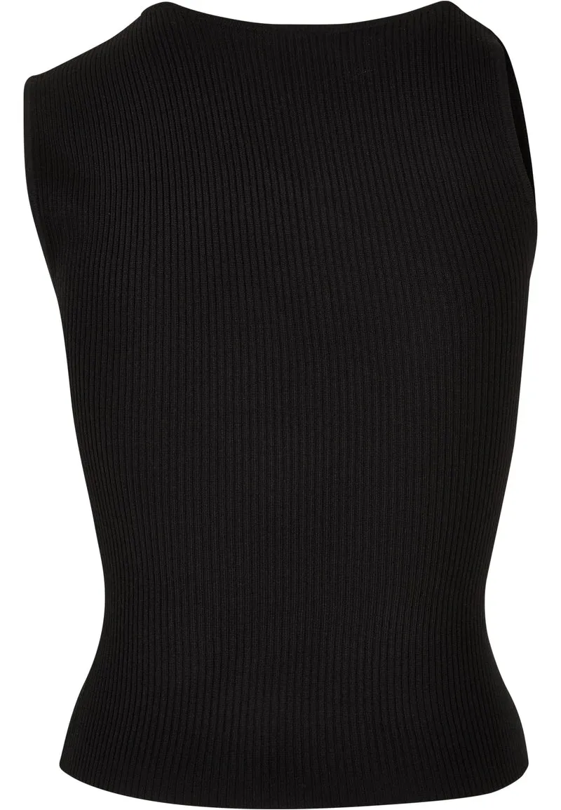 UC Rib Knit Asymmetric Top