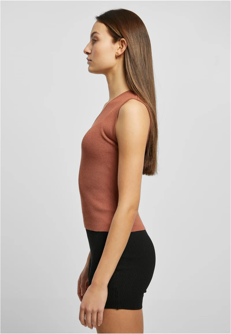 UC Rib Knit Asymmetric Top